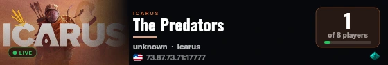 The Predators live status badge