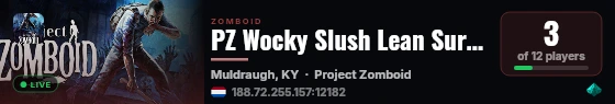 PZ Wocky Slush Lean Survival live status badge