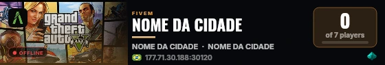 NOME DA CIDADE live status badge