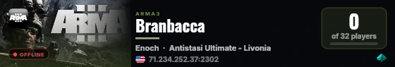 Branbacca live status badge
