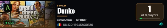 Dunko live status badge
