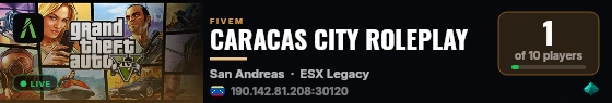 CARACAS CITY ROLEPLAY live status badge