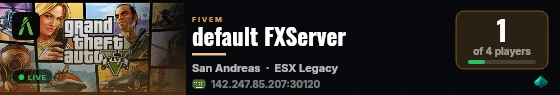 default FXServer live status badge
