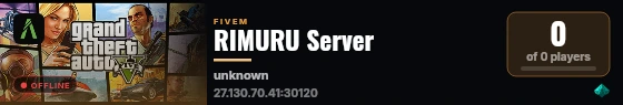 RIMURU Server live status badge