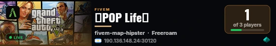 🔥POP Life🔥 live status badge