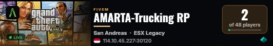 AMARTA-Trucking RP live status badge