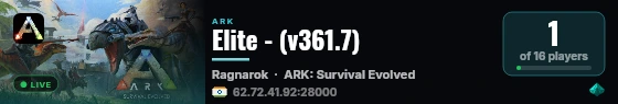Elite - (v361.7) live status badge