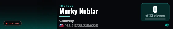 Murky Nublar live status badge
