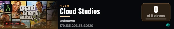 Cloud Studios live status badge