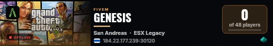GENESIS live status badge