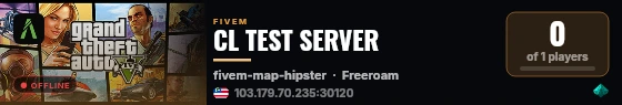 CL TEST SERVER live status badge