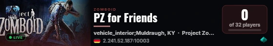 PZ for Friends live status badge