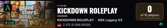 KICKDOWN ROLEPLAY live status badge
