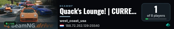 Quack's Lounge! | CURRENTLY West Coast USA | RLS Collection + NASCAR mods live status badge