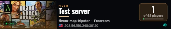 Test server live status badge