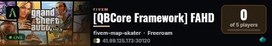 [QBCore Framework] FAHD live status badge