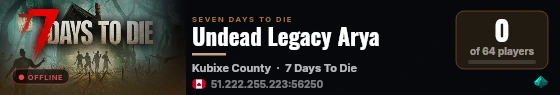 Undead Legacy Arya live status badge