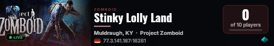 Stinky Lolly Land live status badge