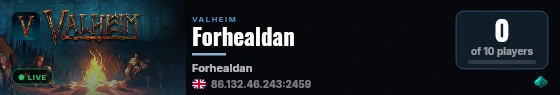Forhealdan live status badge
