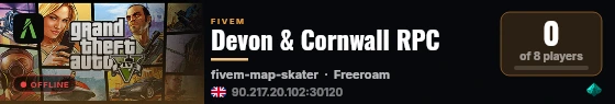 Devon & Cornwall RPC live status badge