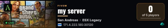 my server live status badge