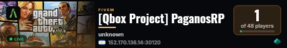 [Qbox Project] PaganosRP live status badge