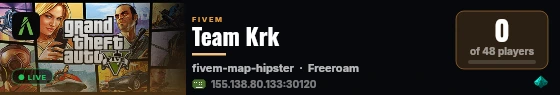 Team Krk live status badge