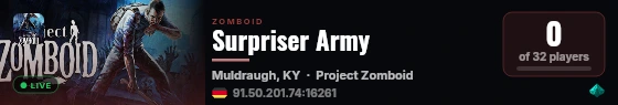 Surpriser Army live status badge