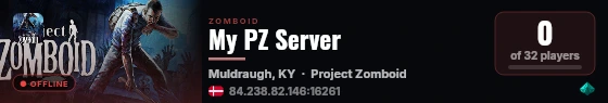 My PZ Server live status badge