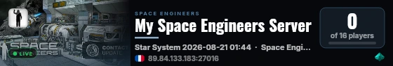 My Space Engineers Server live status badge
