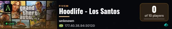 Hoodlife - Los Santos live status badge