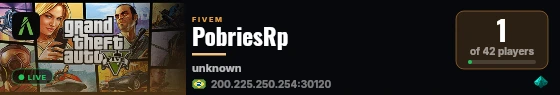 PobriesRp live status badge