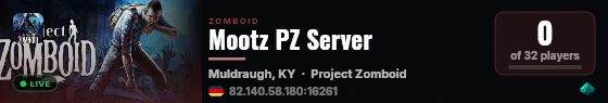 Mootz PZ Server live status badge