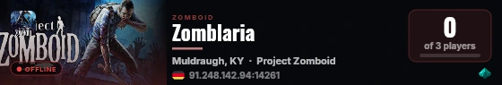 Zomblaria live status badge