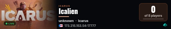Icalien live status badge