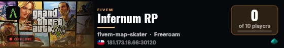 Infernum RP live status badge