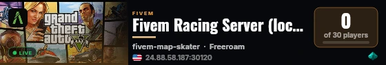 Fivem Racing Server (local) live status badge