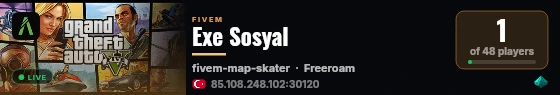 Exe Sosyal live status badge