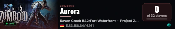 Aurora live status badge