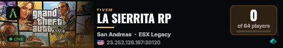 LA SIERRITA RP live status badge