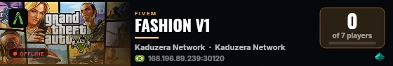 FASHION V1 live status badge
