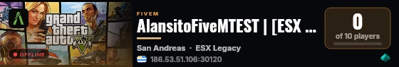 AlansitoFiveMTEST | [ESX Legacy] live status badge