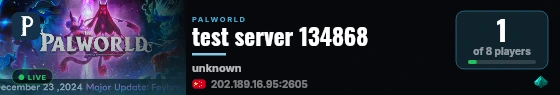 test server 134868 live status badge