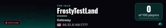 FrostyTestLand live status badge