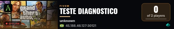 TESTE DIAGNOSTICO live status badge