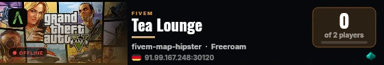 Tea Lounge live status badge