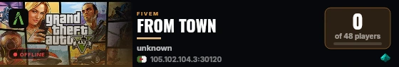 FROM TOWN live status badge