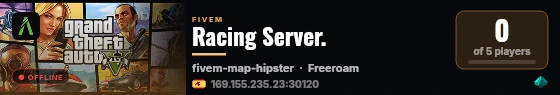 Racing Server. live status badge