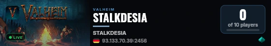 STALKDESIA live status badge