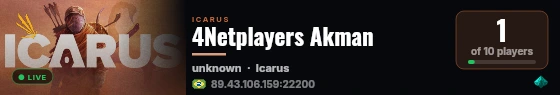 4Netplayers Akman live status badge